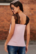 Affection Light Lace V-Neck Tank Top