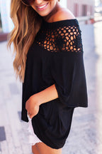 Hollow-out Casual Blouse