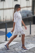 Worldly Escape Hollow-out Mini Dress