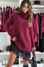 Coziest Crush High Neck Knit Dress -3 Colors