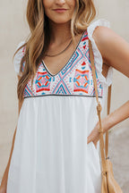 Living In The Occasion Print Sleeveless Mini Dress