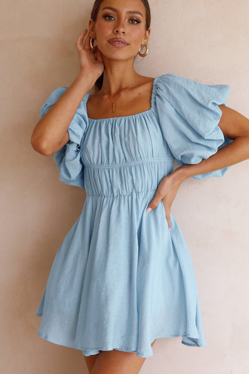 Striking Inspiration Off The Shoulder Flare Mini Dress