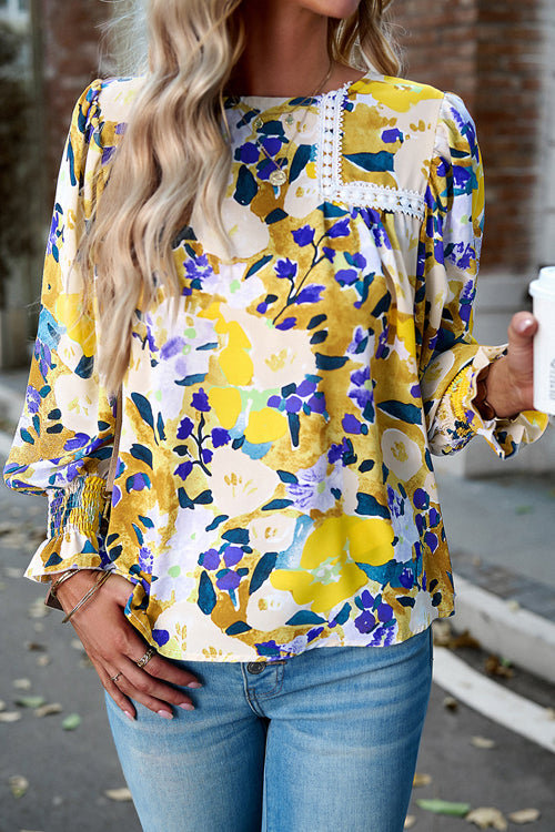 Striking Charmer Printed Smocked Top