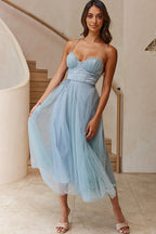 Rare Radiance Tulle Backless Midi Dress - 8 Colors