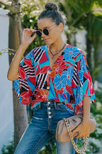 Grow Toward Affection Print Button Up Top