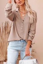 Less Is More Button Up Knit Top