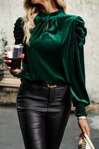 Completely Captivated Velvet Tie-Back Long Sleeve Top