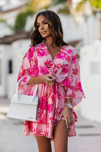 Bring Your Affection Print Layered Mini Dress