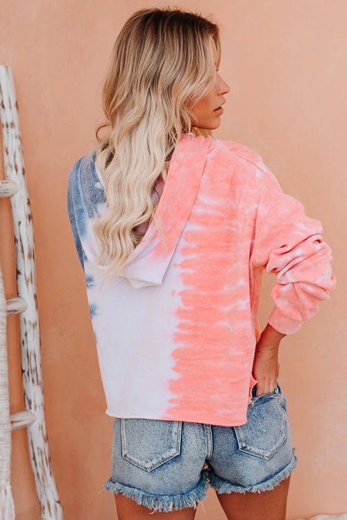 Carefree Lifestyle Tie-Dye Hoodie Top