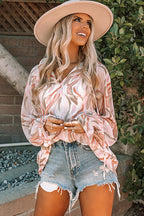 Delightful One Print Smocked Top