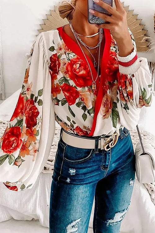 Got The Affection Floral Print Long Sleeve Top