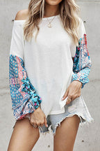 Sunnier Days Printed Long Sleeve Top