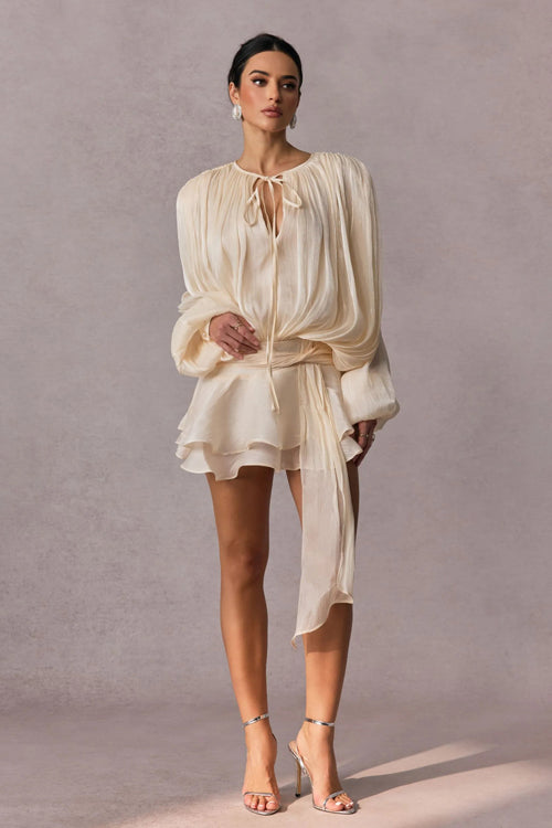 Mesmerize Me Layered Long Sleeve Mini Dress