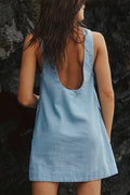 Impeccably Refined Open Back Sleeveless Mini Dress