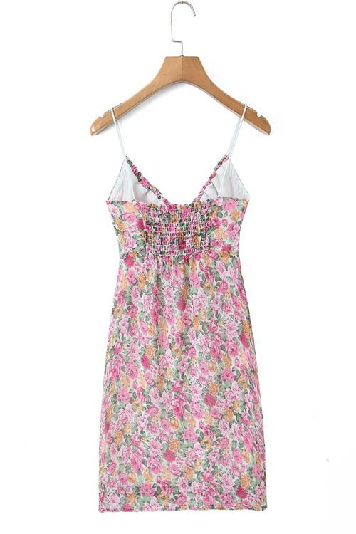 Beautifully Polished Floral Print Lace Mini Dress