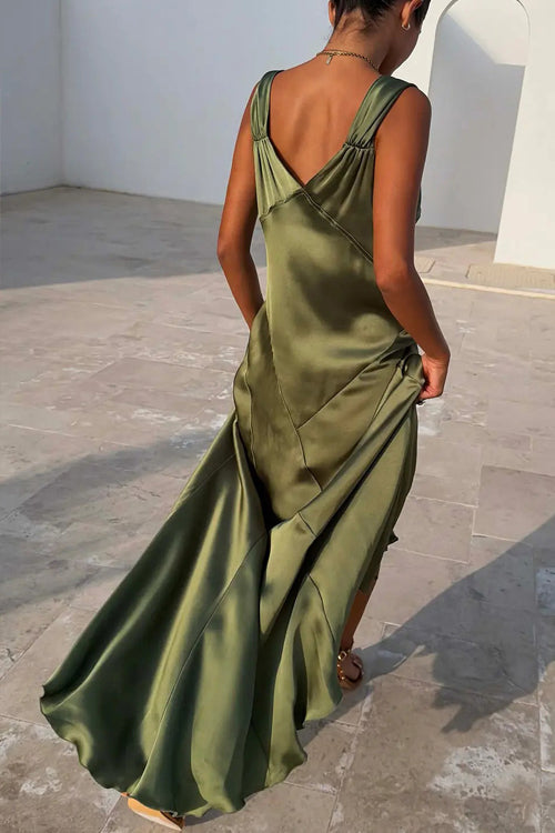 Playfully Captivating V-Neck Stain Maxi Dress