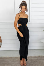 Forever Mesmerizing Spaghetti Cutout Maxi Dress