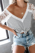Imagine Me Without You Lace Shoulder Tee