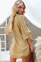 Affection Life Oversized Pocket Balloon Sleeve Shirt