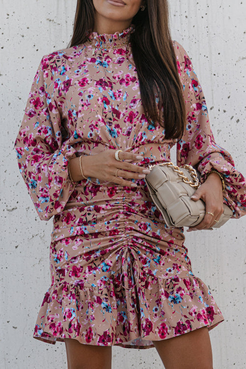 Getaway Muse Printed Smocked Mini Dress