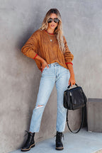 Just Too Delightful Cable Knit Sweater