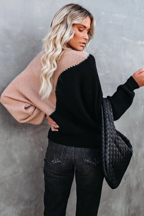 Warm Affection Ribbed Balloon Sleeve Sweater