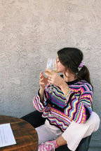 Let's Get Away Colorful Stripe Knit Sweater