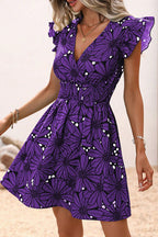 Mood Like Affection Printed Flare Mini Dress