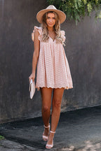 Glory of Affection Pocket Hollow-Out Dress