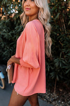 Speak Your Mind Oversize Smocked Top