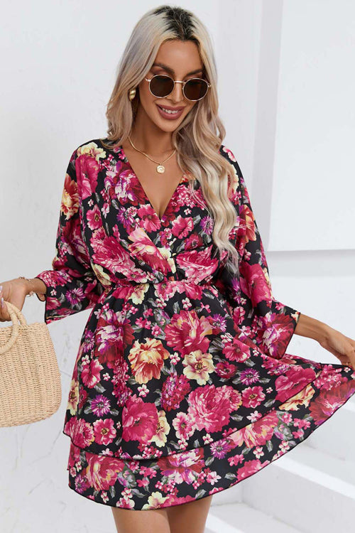 Affection Boldly Floral Print Mini Dress