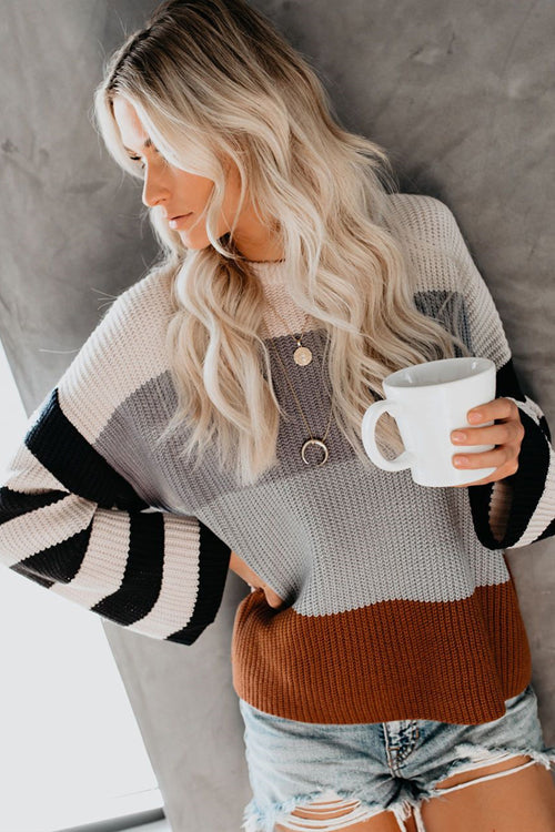 Positive Mood Multi Striped Knit Sweater