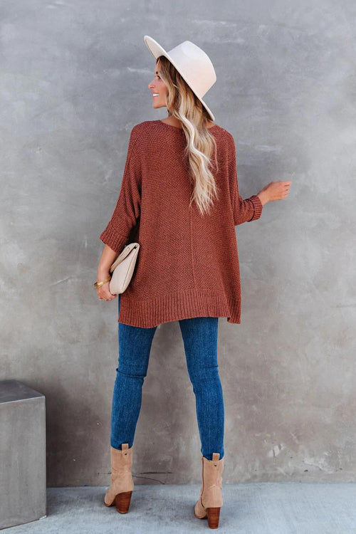 What You Affection Long Sleeve Knit Sweater Top