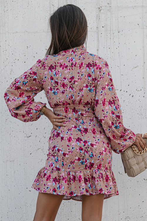 Getaway Muse Printed Smocked Mini Dress