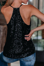 Maddox Sequin V-Neck Cami Top