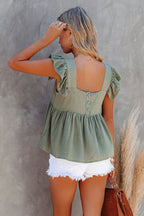 Just Be Yourself Cotton Babydoll Sleeveless Top