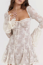 Days of Radiance Lace Long Sleeve Mini Dress