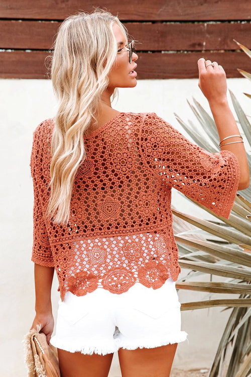 Make Your Life Effortless Cotton Crochet Top