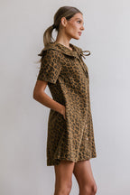 Occasion Maker Leopard Print Denim Mini Dress