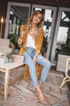 Live In Delight Velvet Long Sleeve Coat - 7 Colors