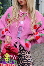 Made For The Best Strawberry Knit Cardigan Sweater