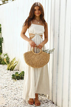 Forever Mesmerizing Spaghetti Cutout Maxi Dress