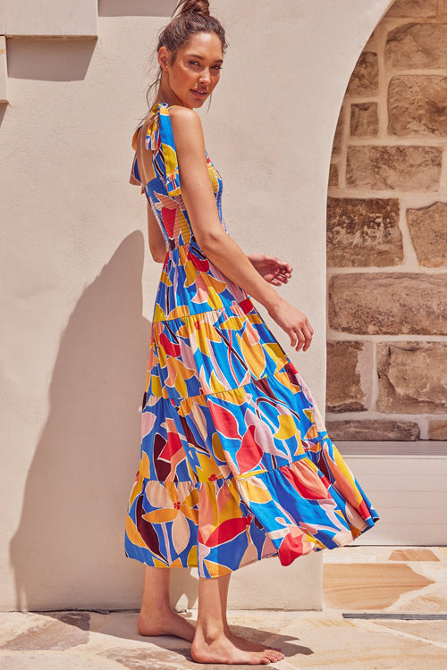 Enchanted Love Story Printed Maxi Dress