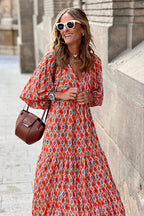 Completely In Affection Boho Print Maxi Dress