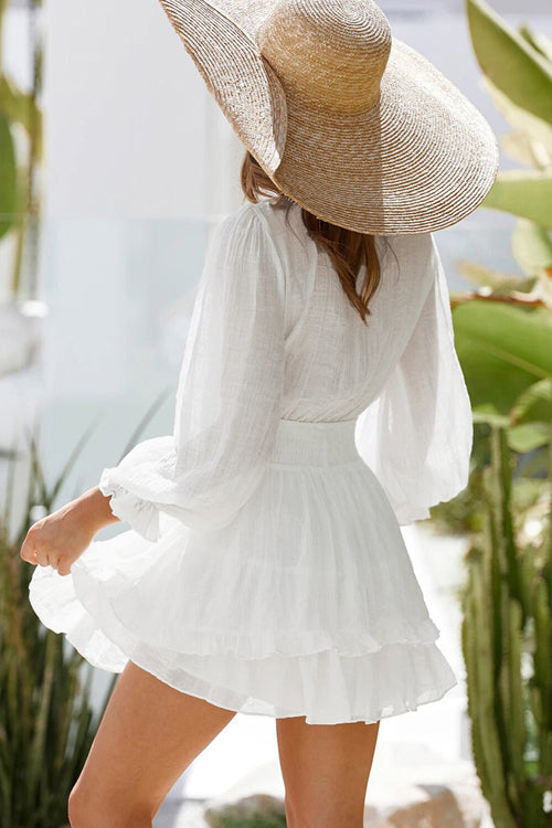 Show Your Style Ruffled Bowknot Mini Dress - 9 Colors