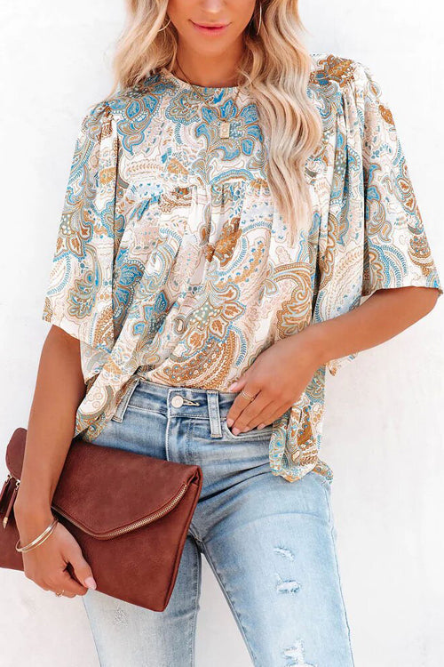 Weekday Polished Print Short Sleeve Top