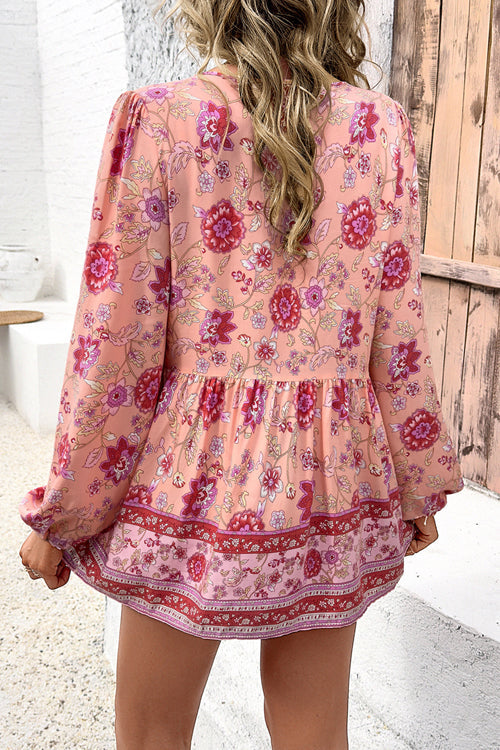 All In Boho Print Long Sleeve Top