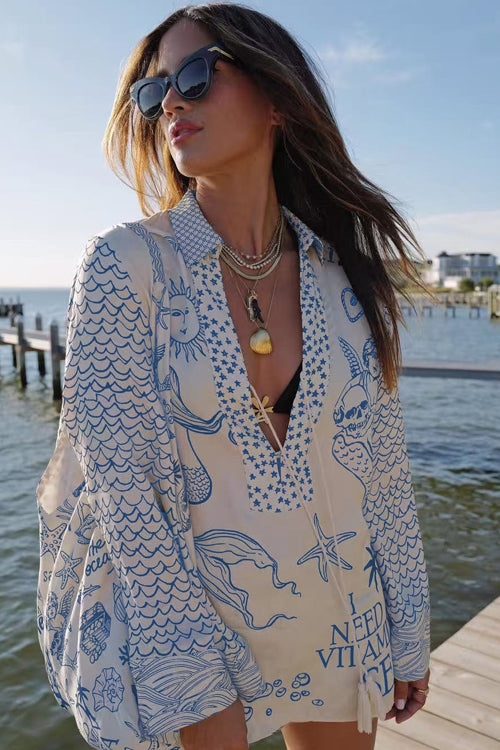 Summer Adventures Print Long Sleeve Set