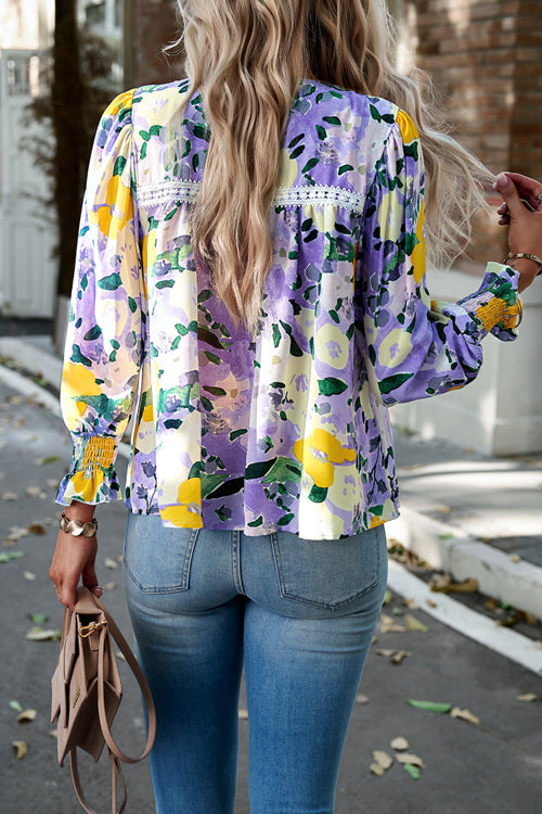 Striking Charmer Printed Smocked Top