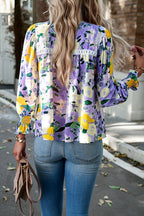 Striking Charmer Printed Smocked Top